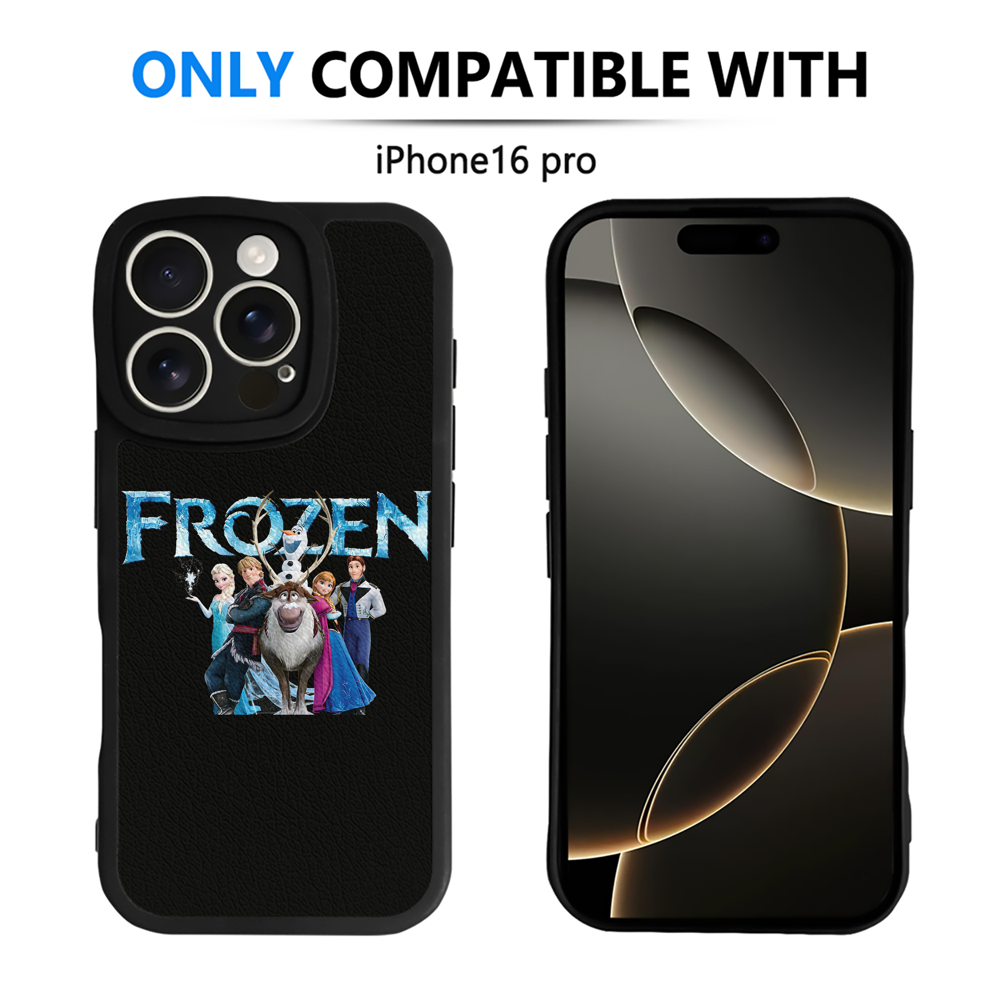 （画像用） アナと雪の女王 アンナ エルサ Frozen Anna Elsa 【iPhone 16シリーズ対応】シリコンスマホケース（レザー調） 材質：シリコン